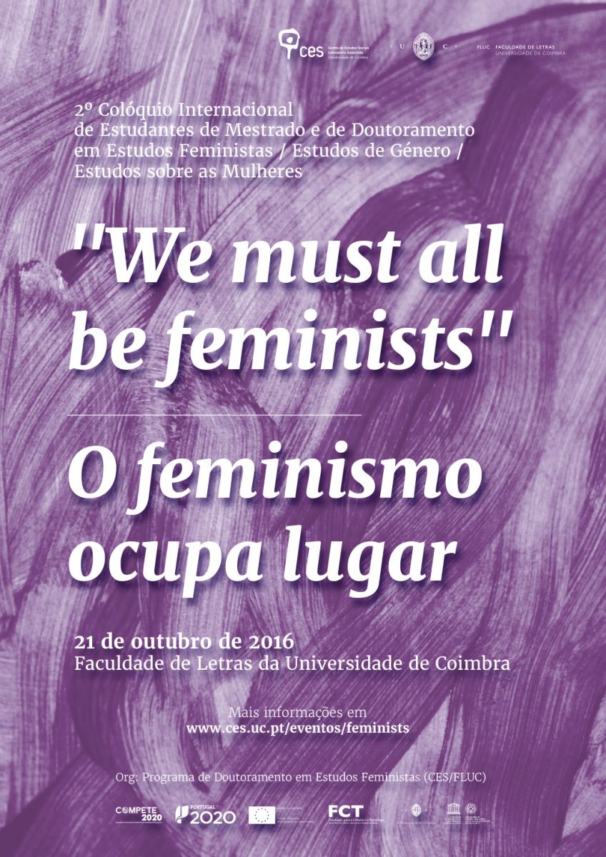 CFP: 2º Colóquio Internacional de Estudantes de Mestrado e de Doutoramento em Estudos Feministas / Estudos de Género / Estudos sobre as Mulheres, Coimbra, 21 octubre 2016.
