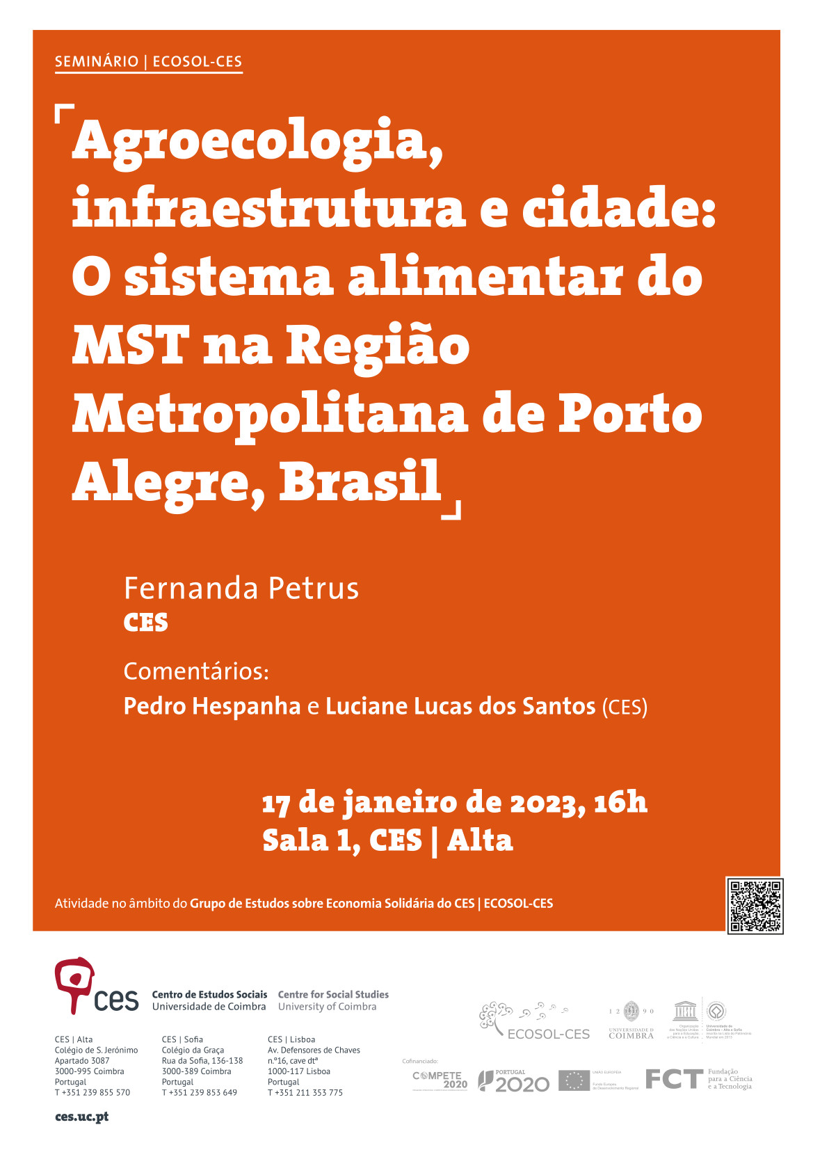 Agroecology, infrastructure and the city: MST's food system in the metropolitan region of Porto Alegre, Brazil<span id="edit_41520"><script>$(function() { $('#edit_41520').load( "/myces/user/editobj.php?tipo=evento&id=41520" ); });</script></span>