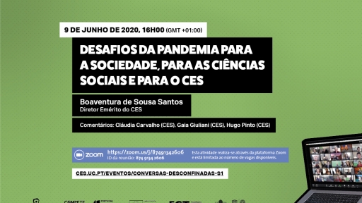 Desafios da pandemia para a sociedade, para as ciências sociais e para o CES
