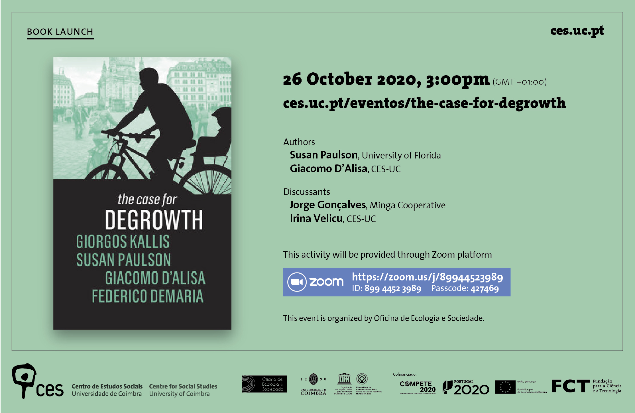 «The case for Degrowth» | Giorgos Kallis, Susan Paulson, Giacomo D'Alisa, Federico Demaria<span id="edit_31296"><script>$(function() { $('#edit_31296').load( "/myces/user/editobj.php?tipo=evento&id=31296" ); });</script></span>