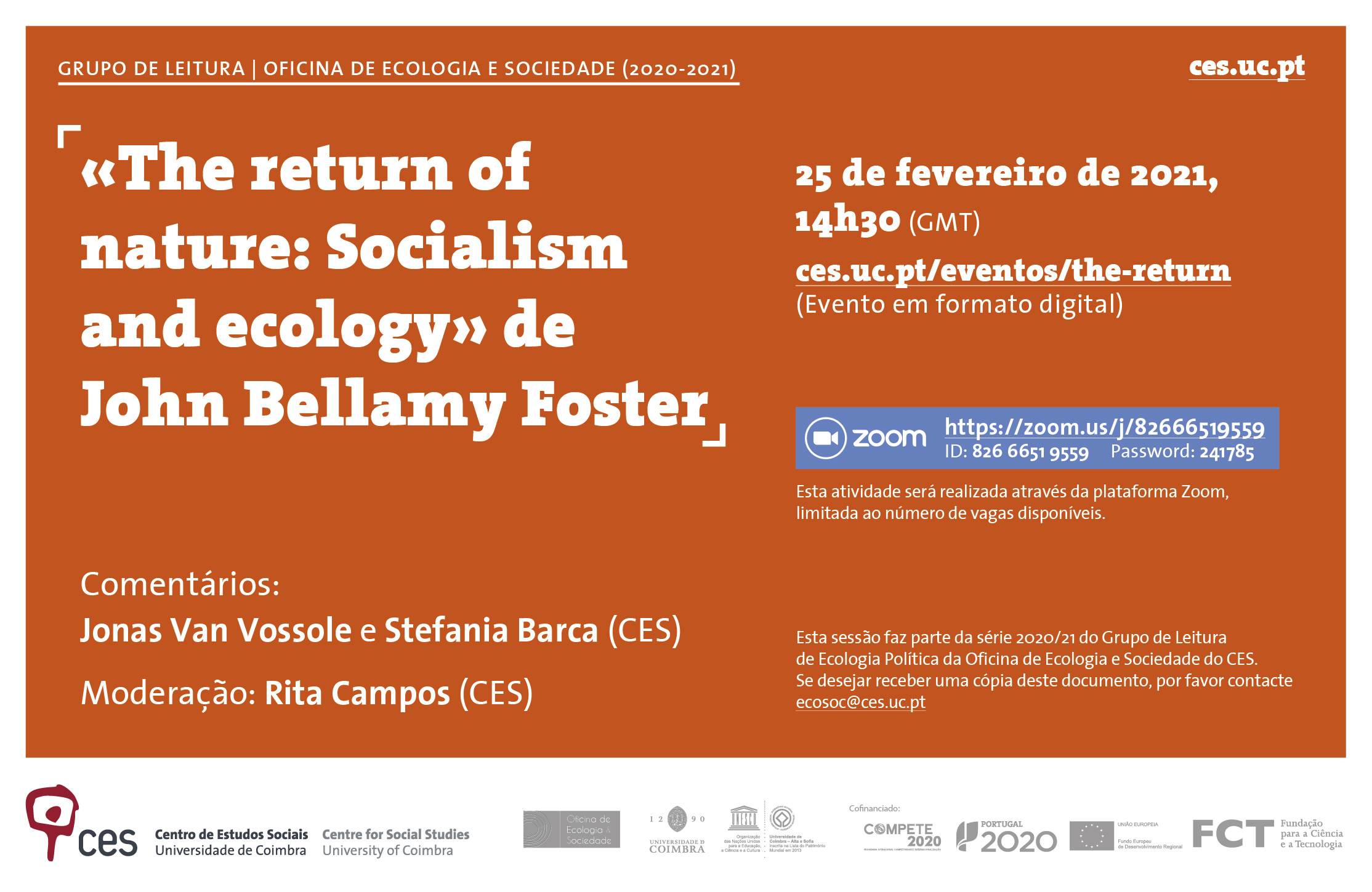 «The return of nature: Socialism and ecology» by John Bellamy Foster<span id="edit_31775"><script>$(function() { $('#edit_31775').load( "/myces/user/editobj.php?tipo=evento&id=31775" ); });</script></span>