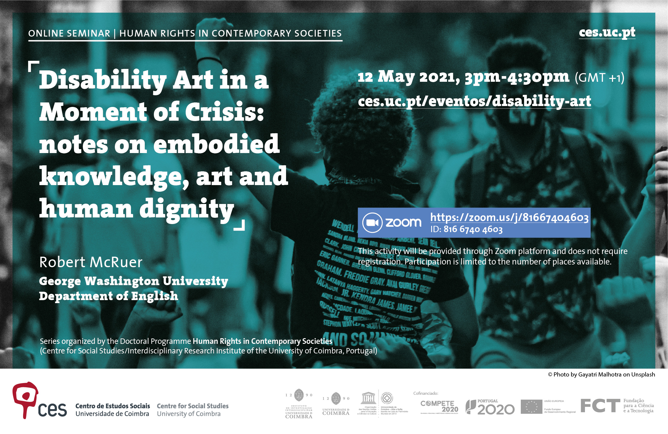 Disability Art in a Moment of Crisis: notes on embodied knowledge, art and human dignity <span id="edit_33520"><script>$(function() { $('#edit_33520').load( "/myces/user/editobj.php?tipo=evento&id=33520" ); });</script></span>