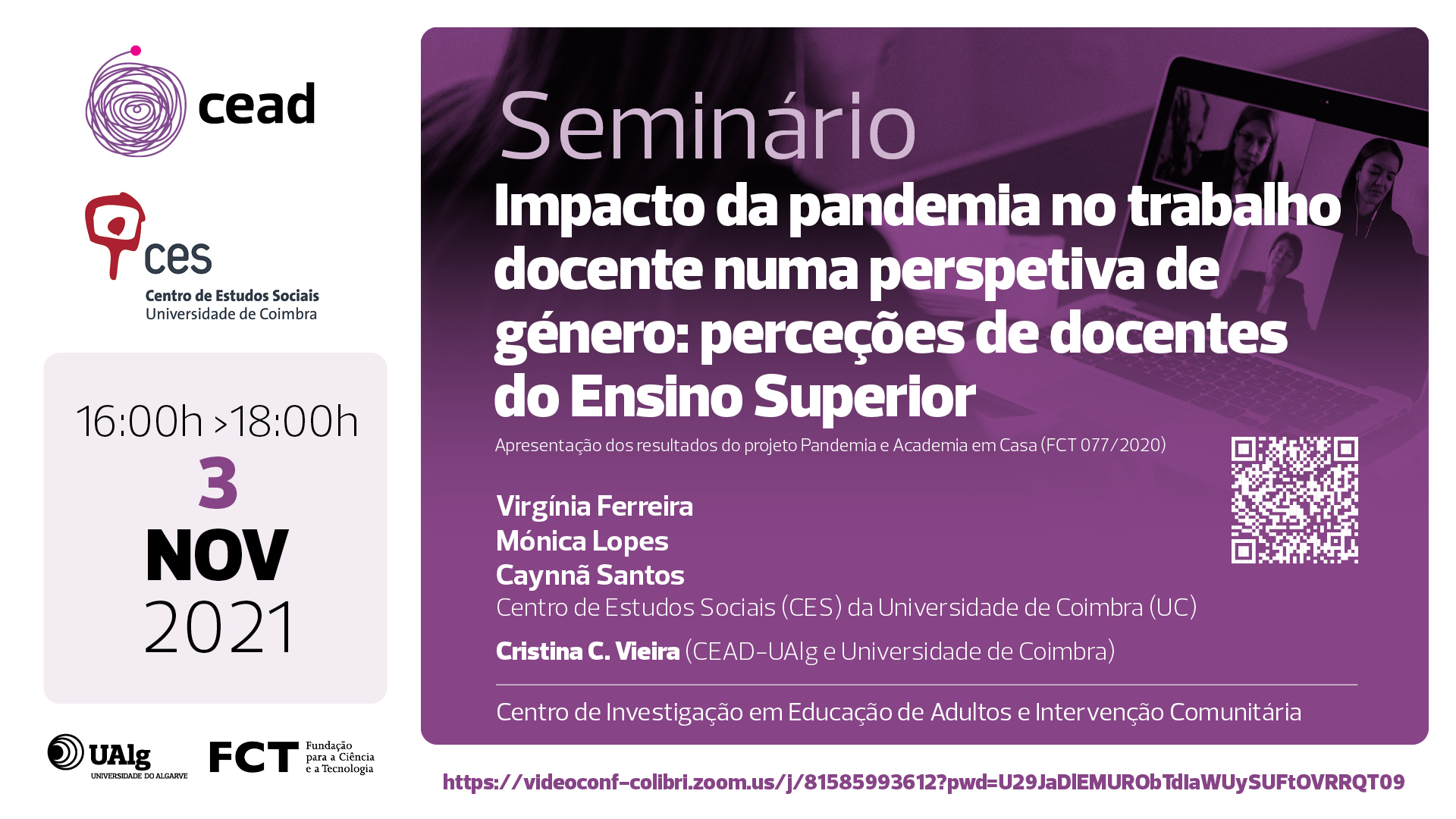 Impacto da pandemia no trabalho docente numa perspetiva de género: perceções de docentes do Ensino Superior<span id="edit_35901"><script>$(function() { $('#edit_35901').load( "/myces/user/editobj.php?tipo=evento&id=35901" ); });</script></span>