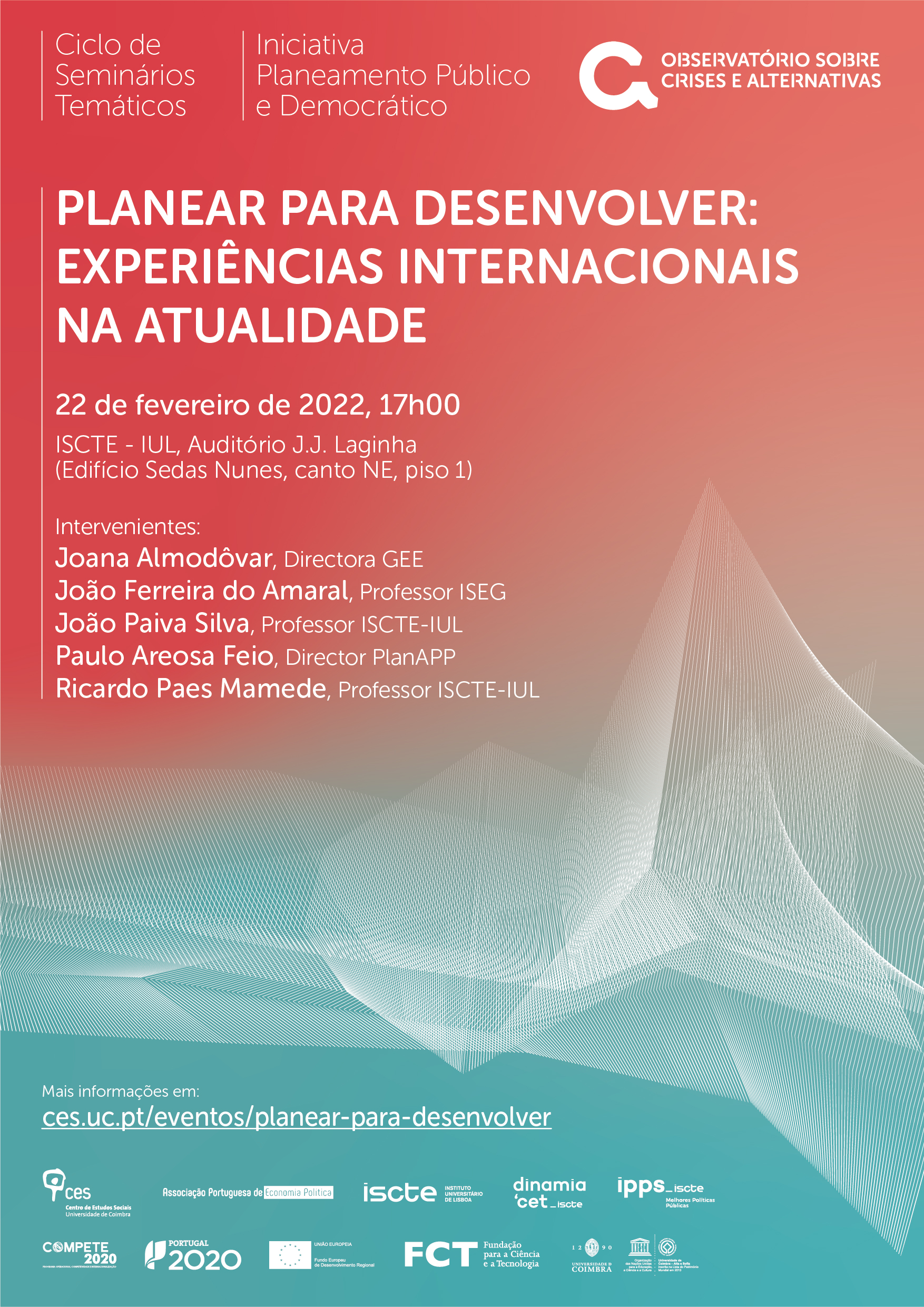 Planear para desenvolver: experiências internacionais na atualidade<span id="edit_37476"><script>$(function() { $('#edit_37476').load( "/myces/user/editobj.php?tipo=evento&id=37476" ); });</script></span>