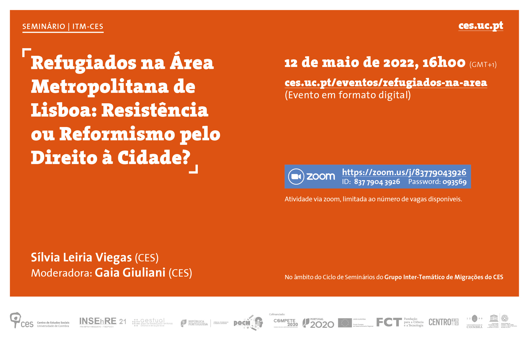 Refugiados na Área Metropolitana de Lisboa: Resistência ou Reformismo pelo Direito à Cidade? <span id="edit_37890"><script>$(function() { $('#edit_37890').load( "/myces/user/editobj.php?tipo=evento&id=37890" ); });</script></span>