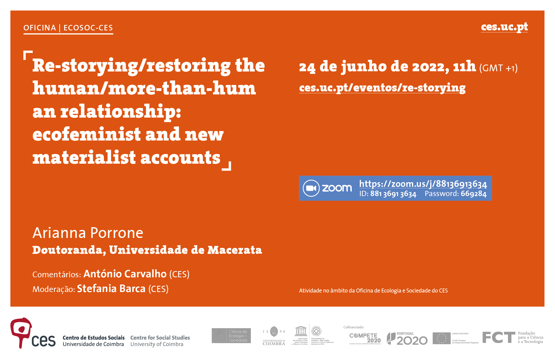 Re-storying/restoring the human/more-than-human relationship: ecofeminist and new materialist accounts<span id="edit_37897"><script>$(function() { $('#edit_37897').load( "/myces/user/editobj.php?tipo=evento&id=37897" ); });</script></span>