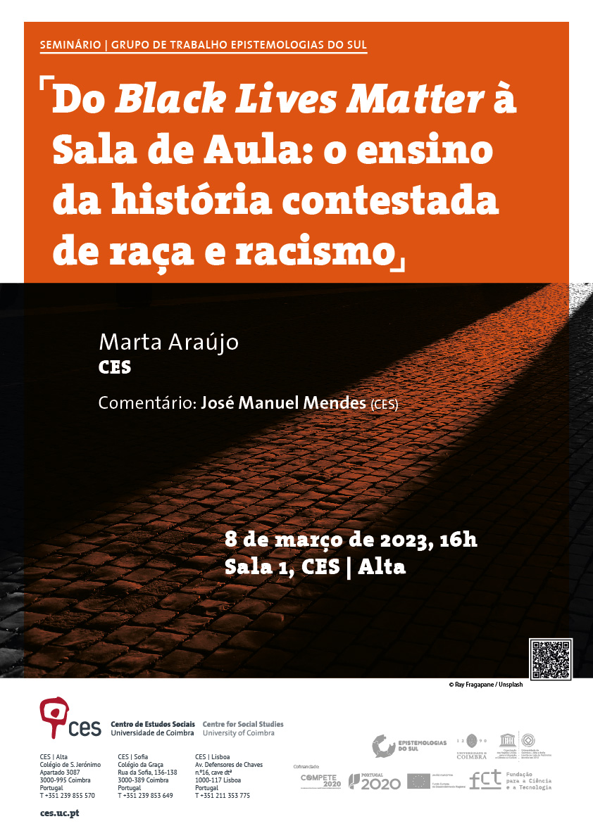 Do <em>Black Lives Matter</em> à Sala de Aula: o ensino da história contestada de raça e racismo<span id="edit_41645"><script>$(function() { $('#edit_41645').load( "/myces/user/editobj.php?tipo=evento&id=41645" ); });</script></span>