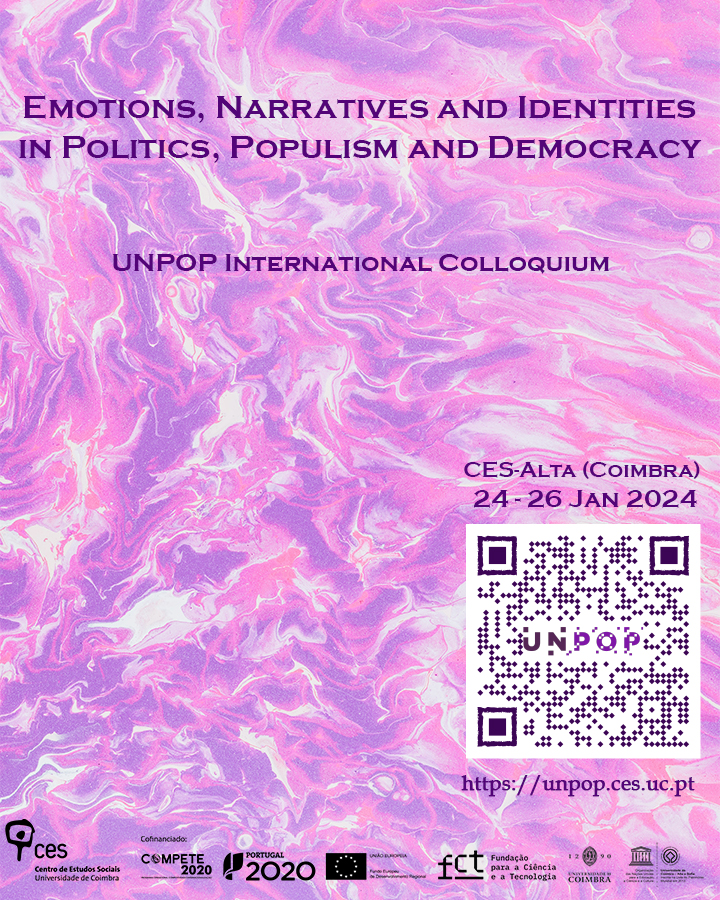 Emotions, Narratives and Identities in Politics, Populism and Democracy<span id="edit_41895"><script>$(function() { $('#edit_41895').load( "/myces/user/editobj.php?tipo=evento&id=41895" ); });</script></span>