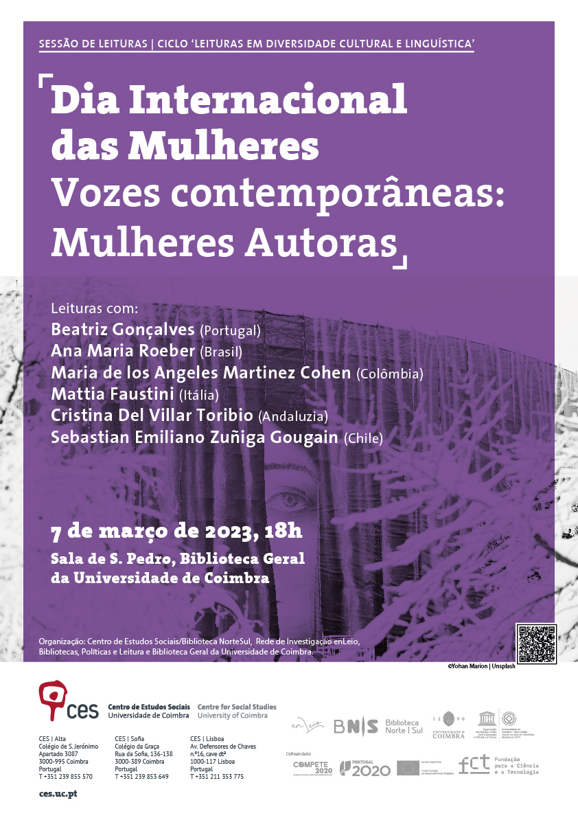 Vozes contemporâneas: Mulheres Autoras<span id="edit_41993"><script>$(function() { $('#edit_41993').load( "/myces/user/editobj.php?tipo=evento&id=41993" ); });</script></span>