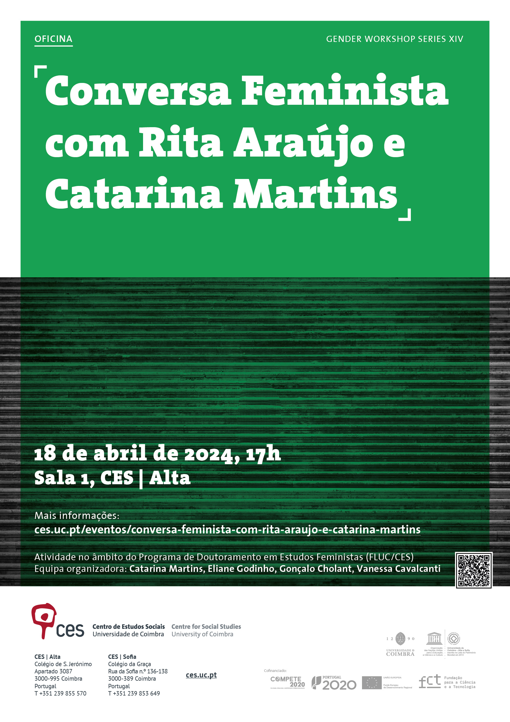 <i>Feminist Talk </i>with Rita Araújo and Catarina Martins<span id="edit_45627"><script>$(function() { $('#edit_45627').load( "/myces/user/editobj.php?tipo=evento&id=45627" ); });</script></span>