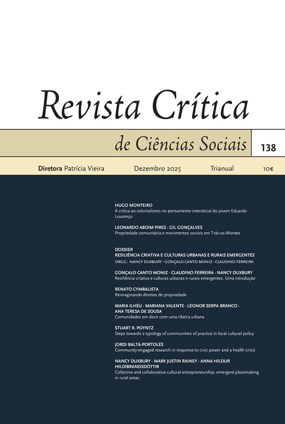 Revista Cr&iacute;tica de Ci&ecirc;ncias Sociais #138