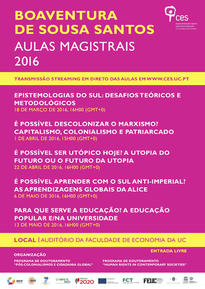 Epistemologias do Sul: desafios teóricos e metodológicos<span id="edit_13260"><script>$(function() { $('#edit_13260').load( "/myces/user/editobj.php?tipo=evento&id=13260" ); });</script></span>