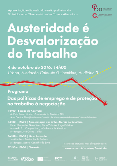 Austeridade é Desvalorização do Trabalho - <em>Das políticas de emprego e de proteção no trabalho à negociação</em><span id="edit_14435"><script>$(function() { $('#edit_14435').load( "/myces/user/editobj.php?tipo=evento&id=14435" ); });</script></span>