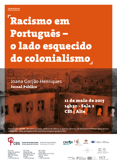 Racism in Portuguese - the forgotten side of colonialism<span id="edit_16990"><script>$(function() { $('#edit_16990').load( "/myces/user/editobj.php?tipo=evento&id=16990" ); });</script></span>