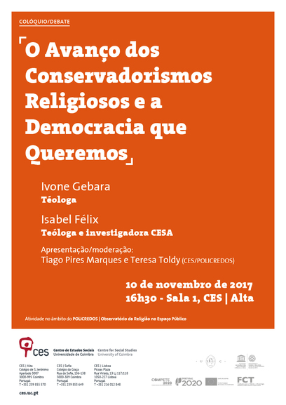 O Avanço dos Conservadorismos Religiosos e a Democracia que Queremos<span id="edit_18284"><script>$(function() { $('#edit_18284').load( "/myces/user/editobj.php?tipo=evento&id=18284" ); });</script></span>