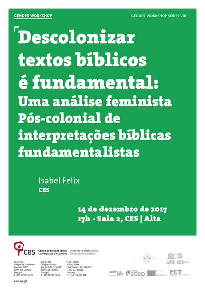Decolonizing Biblical Texts Is Fundamental: A Postcolonial Feminist Analysis of Fundamentalist Biblical Interpretations<span id="edit_18651"><script>$(function() { $('#edit_18651').load( "/myces/user/editobj.php?tipo=evento&id=18651" ); });</script></span>