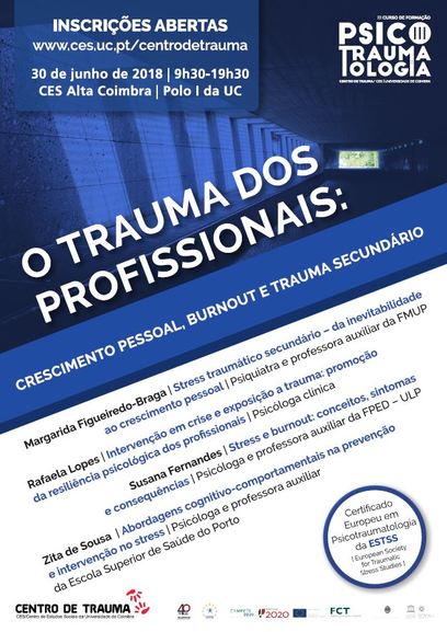 O Trauma dos Profissionais: Crescimento pessoal, burnout e trauma secundário<span id="edit_20180"><script>$(function() { $('#edit_20180').load( "/myces/user/editobj.php?tipo=evento&id=20180" ); });</script></span>