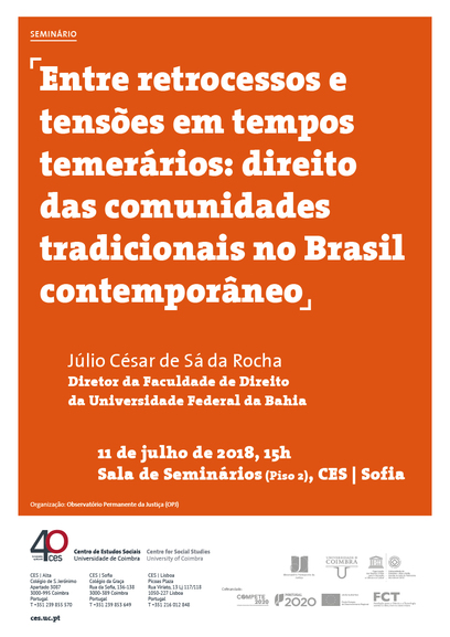 Between setbacks and tensions in reckless times: traditional communities’ law in contemporary Brazil<span id="edit_20401"><script>$(function() { $('#edit_20401').load( "/myces/user/editobj.php?tipo=evento&id=20401" ); });</script></span>