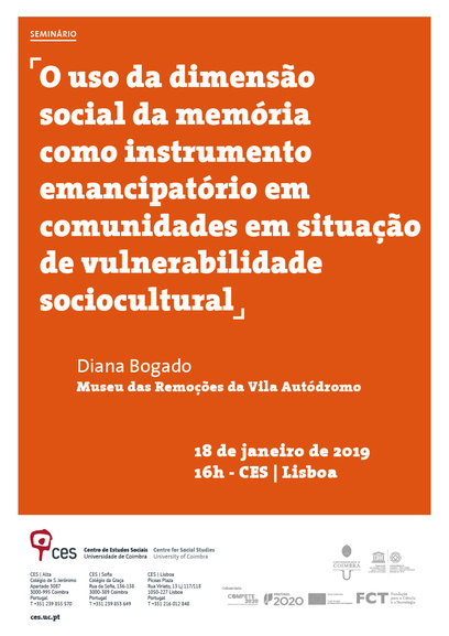 O uso da dimensão social da memória como instrumento emancipatório em comunidades em situação de vulnerabilidade sociocultural<span id="edit_23146"><script>$(function() { $('#edit_23146').load( "/myces/user/editobj.php?tipo=evento&id=23146" ); });</script></span>