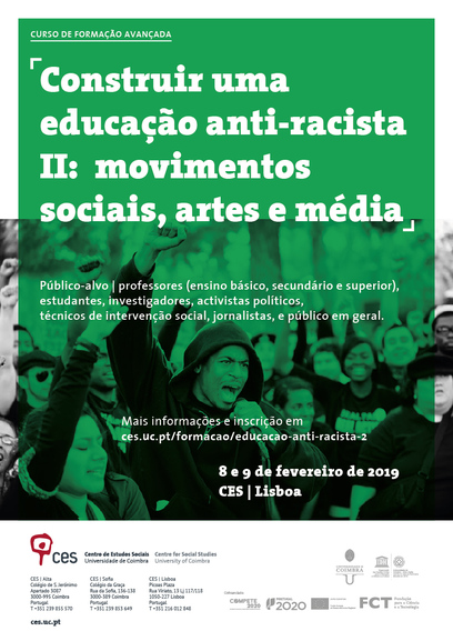 Construir uma educação anti-racista II:  movimentos sociais, artes e média <span id="edit_23198"><script>$(function() { $('#edit_23198').load( "/myces/user/editobj.php?tipo=evento&id=23198" ); });</script></span>