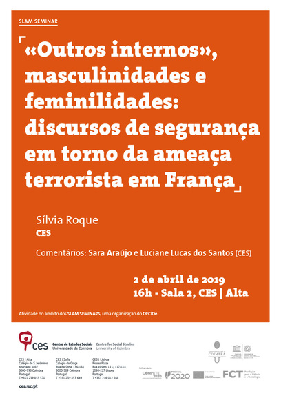 «Other nationals», masculinities and femininities: security speeches about the terrorist threat in France<span id="edit_23833"><script>$(function() { $('#edit_23833').load( "/myces/user/editobj.php?tipo=evento&id=23833" ); });</script></span>