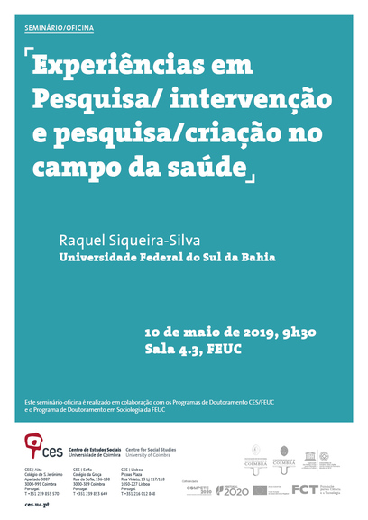 Experiences in Research/intervention and research/creating in the field of health <span id="edit_25155"><script>$(function() { $('#edit_25155').load( "/myces/user/editobj.php?tipo=evento&id=25155" ); });</script></span>
