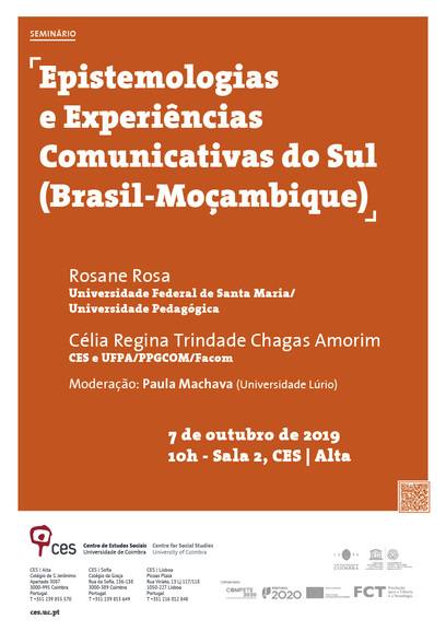 Epistemologias e Experiências Comunicativas do Sul (Brasil-Moçambique)<span id="edit_26450"><script>$(function() { $('#edit_26450').load( "/myces/user/editobj.php?tipo=evento&id=26450" ); });</script></span>