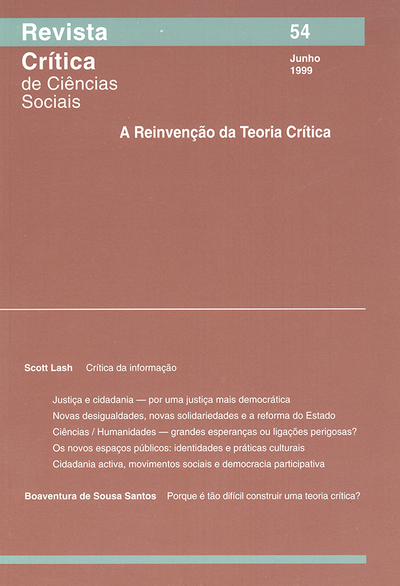 A Reinvenção da Teoria Crítica 